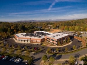 Aerial view of building